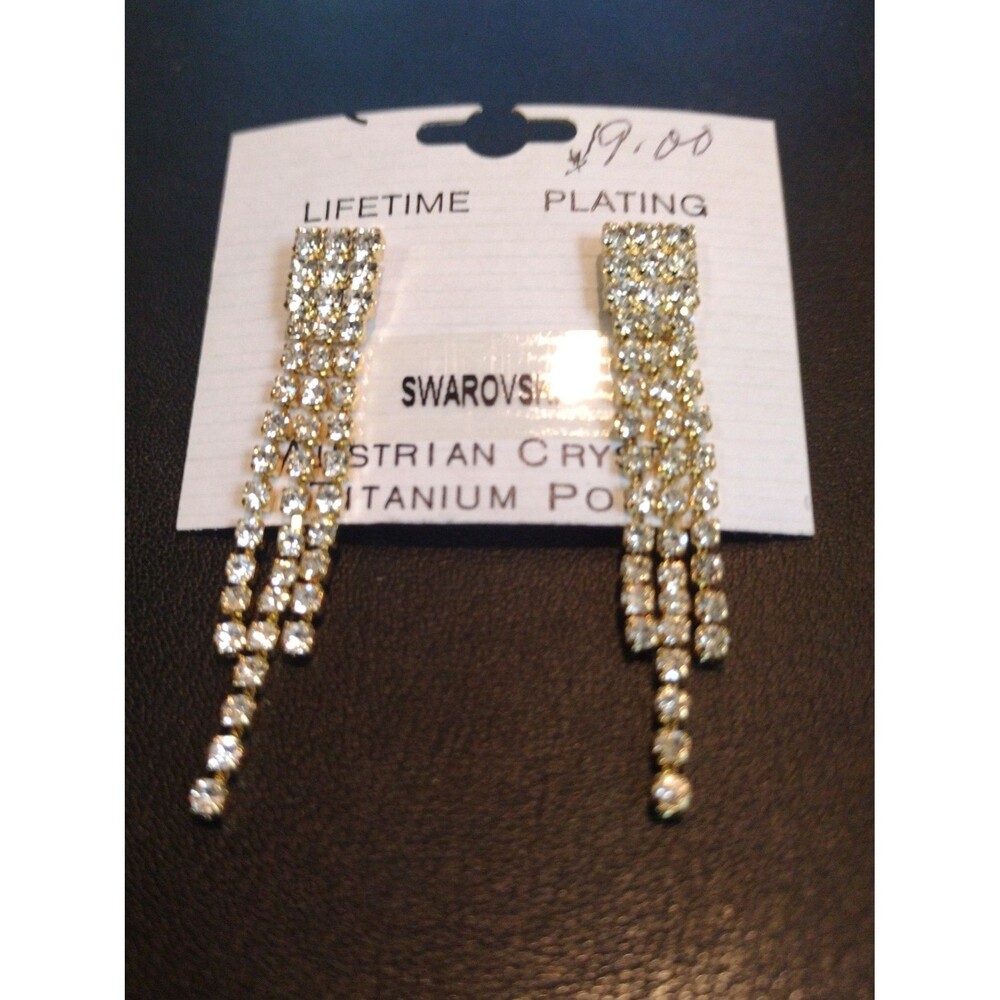 Austrian crystal waterfall earrings